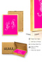 Natural Wood Framed Retro Tiger Painting - Forest Animals |   Huhu2532 - Single Table Natural Wood Frame - 3