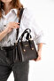 Black Women's Hand and Shoulder Bag Stylish Design Handbag with Adjustable Strap - 4