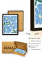 Black Wooden Framed Retro Floral Painting - Pastel Floral Pattern |   Huhu2694 - Single Table Black Frame - 3