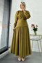 Premium Design Model Voile Skirt Suit - Oil Green - 8
