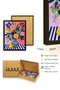 Natural Wood Framed Botanical Floral Pattern Painting - Tropical |   Huhu1907 - 3
