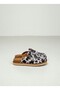 26Y-180-23026-1 Genuine Leather Closed Front Slippers Sabo Slippers Cow Print Cow Pattern Slippers Women - 2
