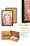 Retro Leopard Painting with Black Wooden Frame - Safari Animals Portrait |   Huhu2534 - Single Table Black Frame - 3