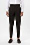 Brown High Waist Regular Fit Men's Trousers