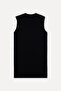 Women's Brick Red Straight Cut Sleeveless Mini Dress - 2