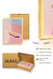 Natural Wood Framed Minimal Patterned Painting - Natural Tones |   Huhu1878 - 3
