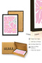 Black Wooden Framed Retro Floral Pattern Painting - Pastel Tones |   Huhu2780 - Single Table Black Frame - 3