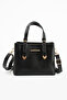 Black Women's Hand and Shoulder Bag Stylish Design Handbag with Adjustable Strap