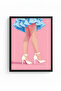 Natural Wood Framed Retro Painting - Shoe Pattern |   Huhu2631 - 2