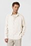 Ecru Relax Fit Lyocell Fabric Men's Shirt - 2