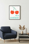 Black Wooden Framed Retro Cherry Painting - Romantic Ma Chérie Decorative Painting |   Huhu2411 - Single Table Black Frame