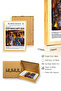 Natural Wood Framed Retro Painting - Vibrant Vintage Pattern |   Huhu2646 - Single Table Natural Wood Frame - 3