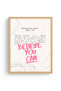 Natural Wood Framed Retro Pop Art Painting - Motivational Quote - Pink Tones |   Huhu2488 - Single Table Natural Wood Frame - 2