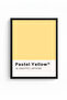 Black Wood Framed Retro Abstract Painting - Pastel Yellow Tones |   Huhu2064 - Single Table Black Frame - 2