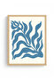 Natural Wood Framed Retro Leaves Painting - Tropical Botanical Pattern |   Huhu2441 - 2