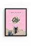 Black Wooden Framed Retro Painting - Minimalist Abstract Line |   Huhu2483 - Single Table Black Frame - 2
