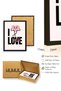 Black Wooden Framed Retro Painting - Pop Art Cute Heart Love |   Huhu2078 - Single Table Black Frame - 3