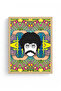 Natural Wood Framed Vibrant Geometric Painting - Pop Art Patterned |   Huhu2011 - 2