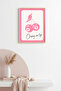 Natural Wood Framed Retro Painting - Cherry on Top Strawberry Pattern |   Huhu2498