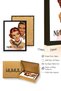 Black Wood Framed Retro Portrait Painting - New Yorker Vintage Art |   Huhu2405 - Single Table Black Frame - 3