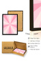 Black Wood Framed Retro Abstract Painting - Pastel Pink Tones |   Huhu2766 - Single Table Black Frame - 3