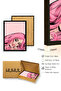 Black Wooden Framed Pop Art Portrait Painting - Pink Tones |   Huhu1819 - Single Table Black Frame - 3