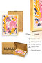 Natural Wood Framed Pink Tiger Painting - Retro Tropical Jungle Art |   Huhu2590 - Single Table Natural Wood Frame - 3