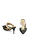 Genuine Leather Pointed Toe Women's Shoes Z638 Black Napa - Beige Napa (Black Napa - Beige Napa) - 5