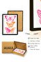 Black Wooden Framed Butterfly Patterned Painting - Retro Tropical Animals |   Huhu2746 - Single Table Black Frame - 3