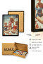 Natural Wood Framed Retro Painting - Summer Beach Pop Art Patterned |   Huhu2572 - 3