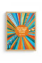 Natural Wood Framed Sunlight Patterned Painting - Vibrant Tones |   Huhu2034 - 2