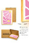 Natural Wood Framed Retro Floral Painting - Pastel Pink Floral Pattern |   Huhu2745 - Single Table Natural Wood Frame - 3