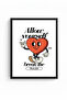 Black Wooden Framed Retro Heart Painting - Rule-Breaking Pop Art |   Huhu2267 - Single Table Black Frame - 2
