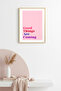 Natural Wood Framed Retro Painting - Good Times Are Coming Oral Canvas |   Huhu2720 - Single Table Natural Wood Frame