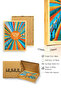 Natural Wood Framed Sunlight Patterned Painting - Vibrant Tones |   Huhu2034 - 3