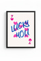 Black Wooden Framed Retro Painting - Love Message with Heart Pattern |   Huhu2243 - Single Table Black Frame - 2