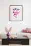 Black Wooden Framed Self Love Heart Painting - Retro Pop Art Design |   Huhu2748 - Single Table Black Frame