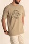 Unisex T-Shirt with Atatürk and Turkish Flag Silhouette Design, Short Sleeve Oversize T-Shirt - 2