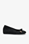 Hilvia Women's Ballerinas with Accessories - Black Suede