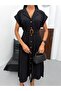 Premium 100% Linen Bat Sleeve Shirt Dress - 8