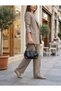 Camelia Knot Drawstring Detailed Women's Hand and Shoulder Bag Black - 2
