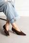 Louod Women's Stiletto Thin Heels Brown Suede