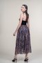 Women's Summer Fuchsia Corseted Chiffon Patterned Skirt Stylish Daily Comfortable 6876 - 4