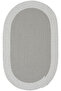 Luke Gray Oval Modern Bath Mat Non-Slip Soft Patterned Hand Woven Decorative Set of 2 (40X60 50X80) - 4