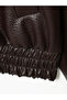 Viral Oversized Women's Leather Jacket High Collar Black Urban Style Women's Leather Jacket - 6