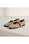 Suede Soft Women's Ballet Shoes with Buckle - 4