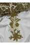 Gold Bead Embroidered Lace with Embroidery Details (1 Meter) - 5