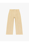 Regular Waist Ribbed Short Wide Leg Pants with Pocket Detail - Culotte Jeans - 5