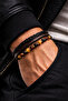 Men's Natural Stone Leather Bracelet with Tiger's Eye Agate Onyx Stone, Multi-Layered Stylish Bracelet - 2