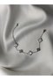 Steel Bracelet with Stone Flower Figure - 2